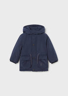 Giubbino parka neonato Mayoral cappuccio rimovibile blu - ErreGiModaBimbo