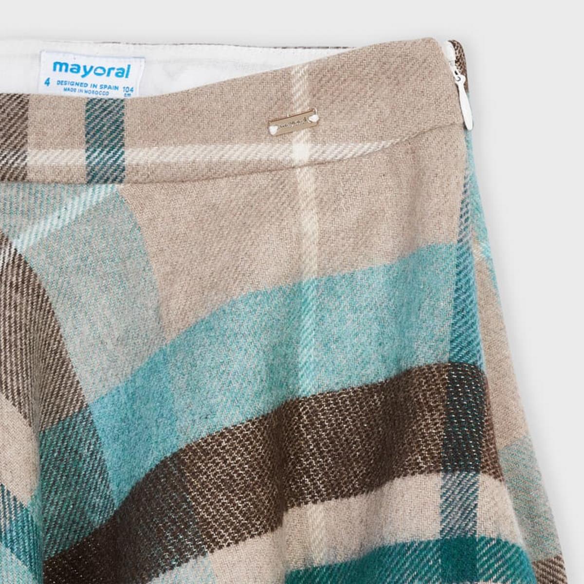 Gonna bambina Mayoral in panno a quadri in lurex Verde - ErreGiModaBimbo