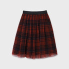 Gonna foderata in tulle scacchi rossa ragazza Mayoral - ErreGiModaBimbo