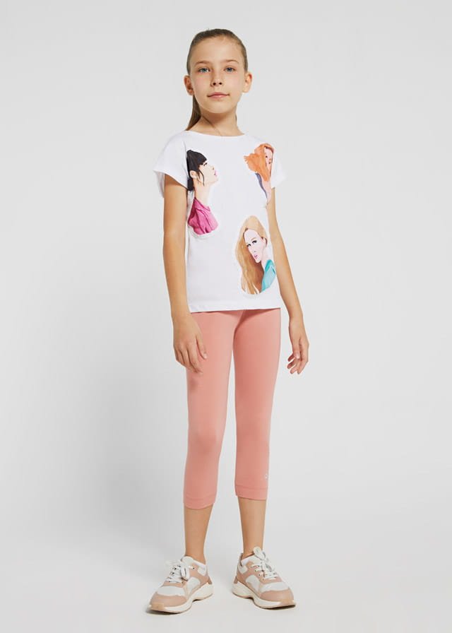 Leggings corto basico ragazza Mayoral salmone - ErreGiModaBimbo