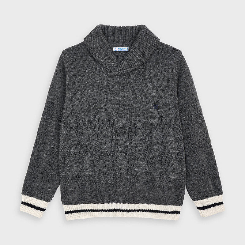 Maglione collo bambina Mayoral grgio - ErreGiModaBimbo