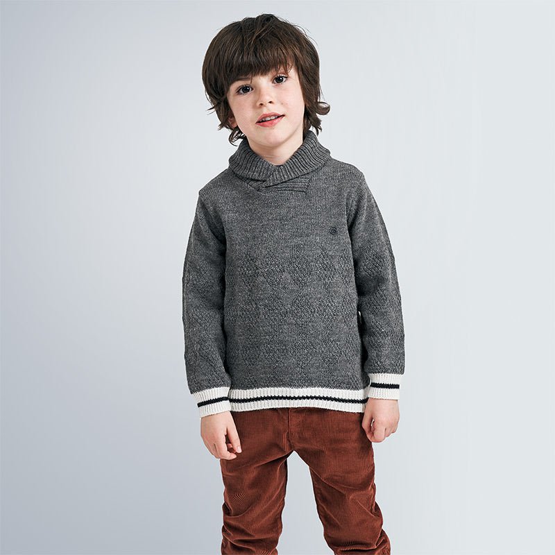 Maglione collo bambina Mayoral grgio - ErreGiModaBimbo