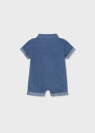Pagliaccetto denim in cotone sostenibile neonato Mayoral Newborn jeans - ErreGiModaBimbo
