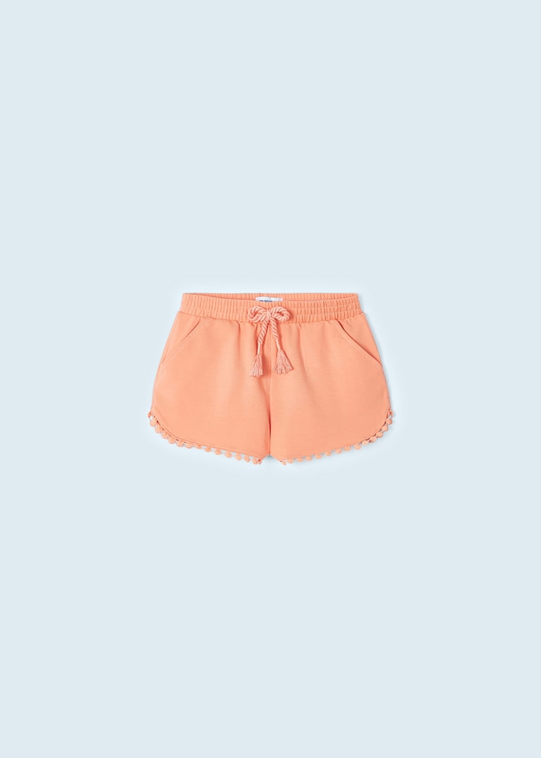 Pantaloncino bambina Mayoral cotone sostenibile pesca - ErreGiModaBimbo