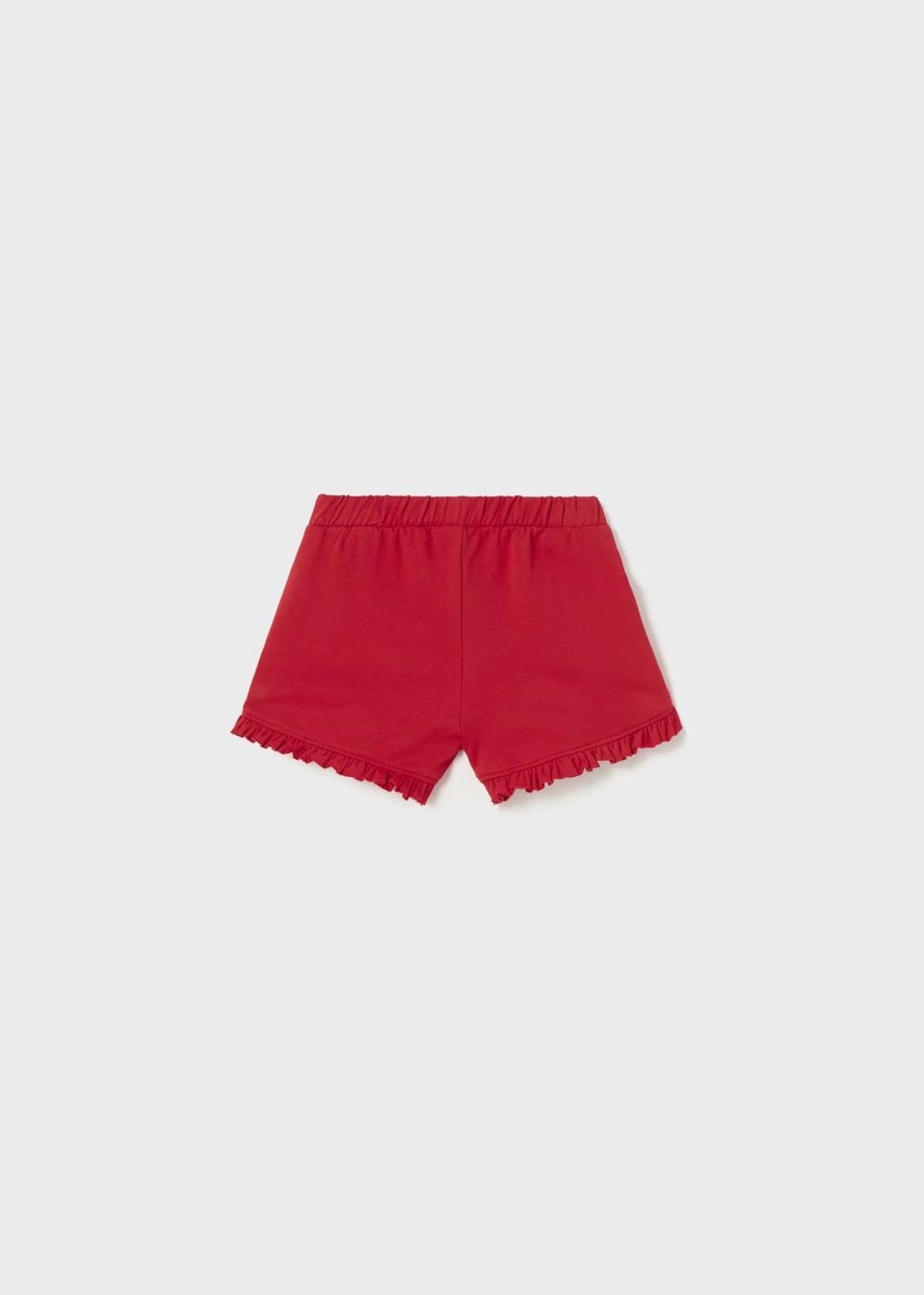 Pantaloncino cotone sostenibile neonata Mayoral rosso - ErreGiModaBimbo