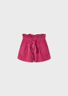 Pantaloncino morbido bambina Mayoral fiocco TENCEL™ Lyocell Hibisco - ErreGiModaBimbo