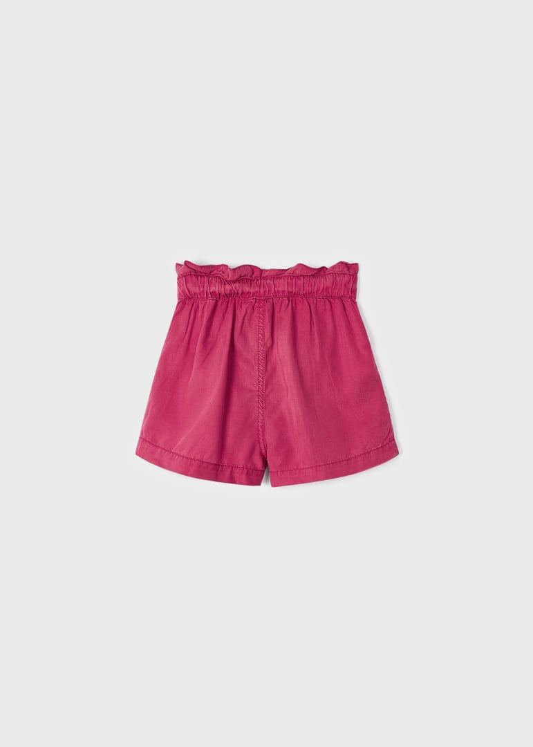 Pantaloncino morbido bambina Mayoral fiocco TENCEL™ Lyocell Hibisco - ErreGiModaBimbo