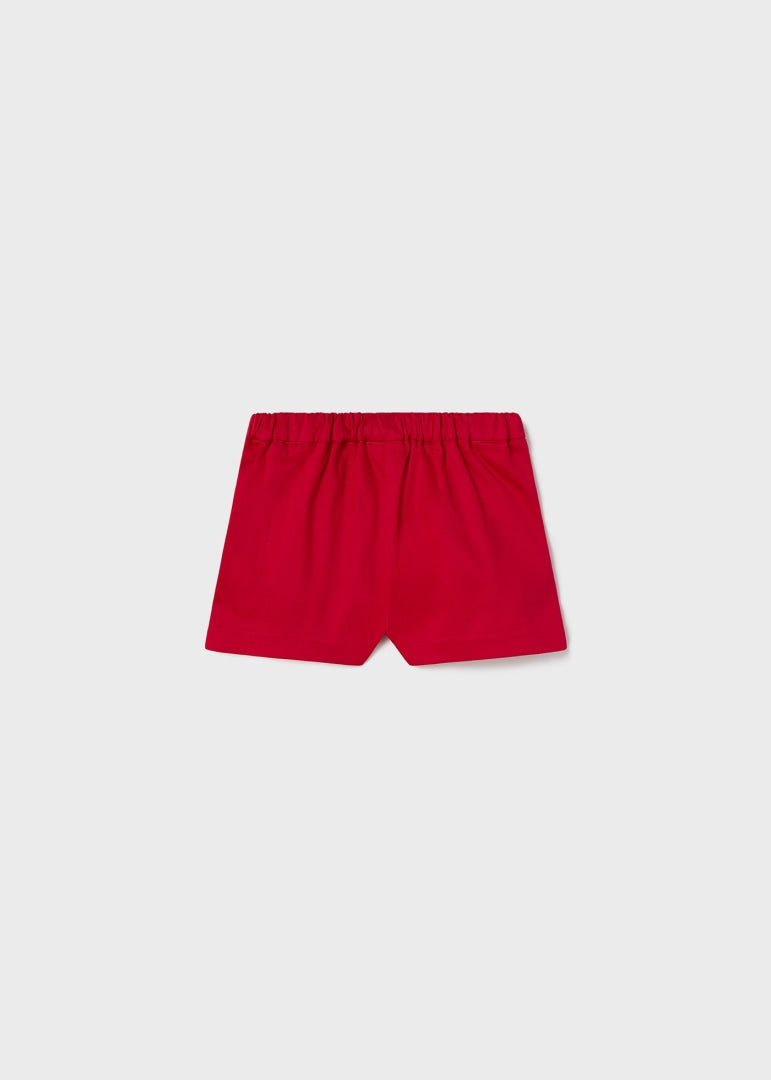 Pantaloncino satin si cotone neonata Mayoral rosso - ErreGiModaBimbo