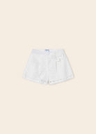 Pantaloncino traforato bambina Mayoral bianco - ErreGiModaBimbo