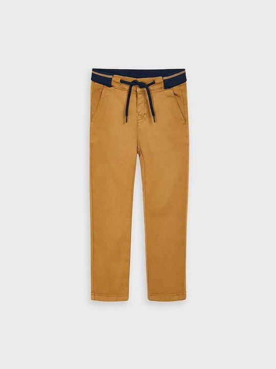 Pantalone strutturato bambino Mayoral soft caramello - ErreGiModaBimbo