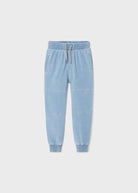 Pantalone tuta freco cotone bambino Mayoral jeans chiaro - ErreGiModaBimbo