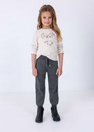 Pantaloni jogger in tricot da bambina Mayoral girgio - ErreGiModaBimbo