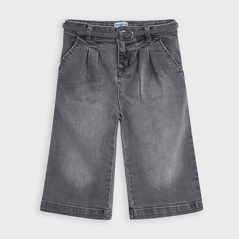 Pantaloni palazzo in jeans grigio bambina Mayoral - ErreGiModaBimbo