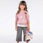 Pantaloni palazzo in jeans grigio bambina Mayoral - ErreGiModaBimbo