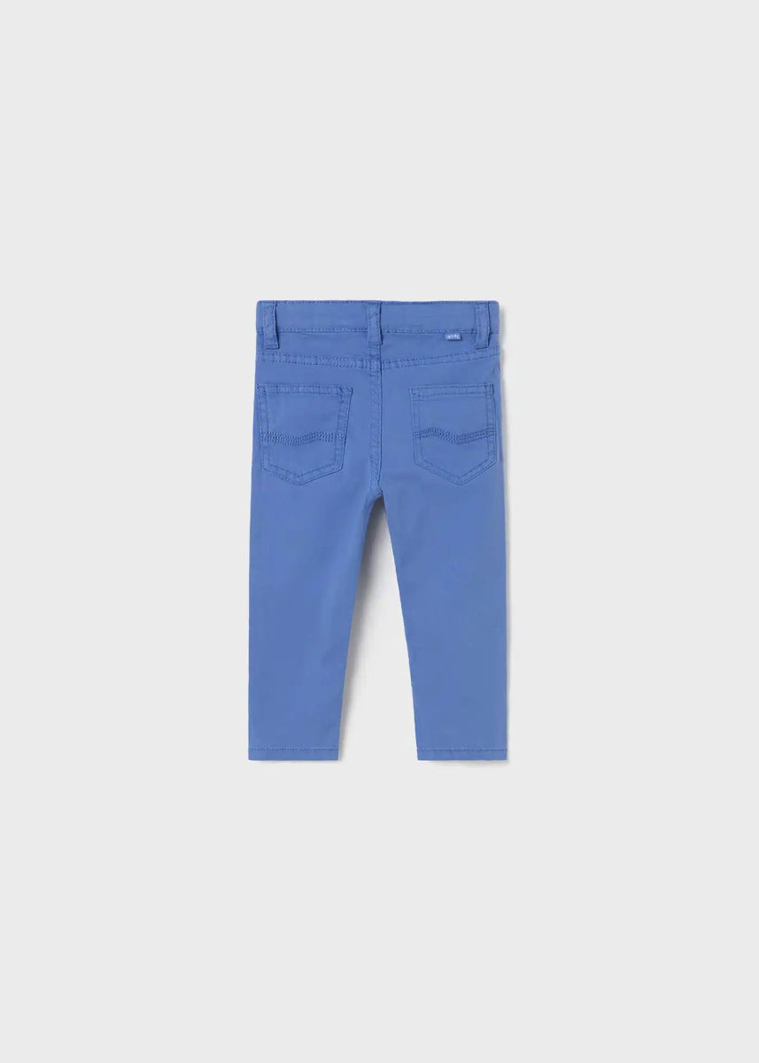 Pantaloni slim fit fresco cotone neonato Mayoral blu indaco - ErreGiModaBimbo