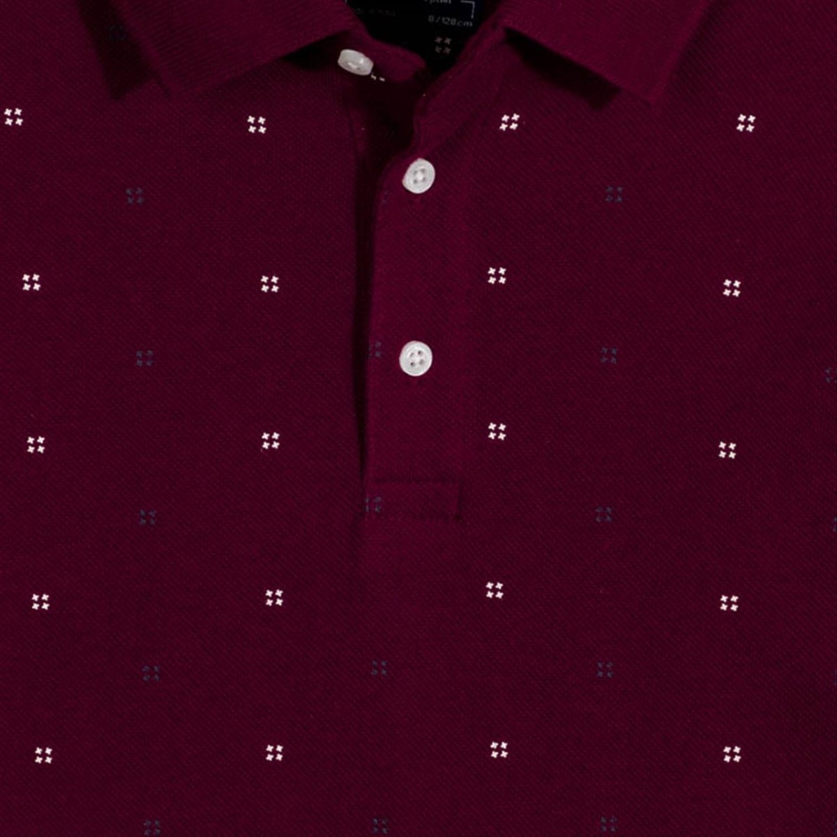 Polo manica lunga ragazzo Mayoral bordeaux microfantasia - ErreGiModaBimbo