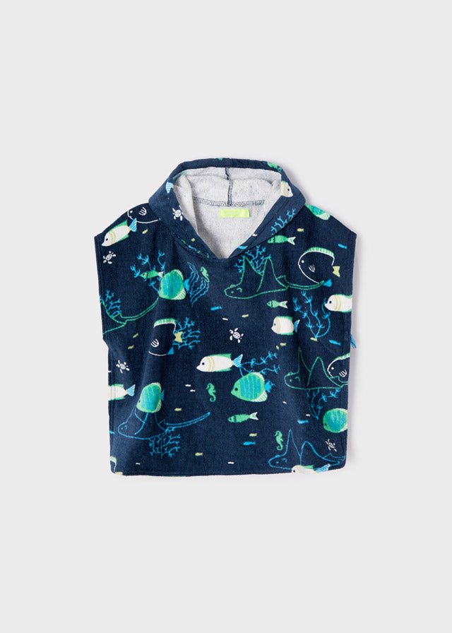 Poncho mare neonato Mayoral 100% cotone pesci - ErreGiModaBimbo