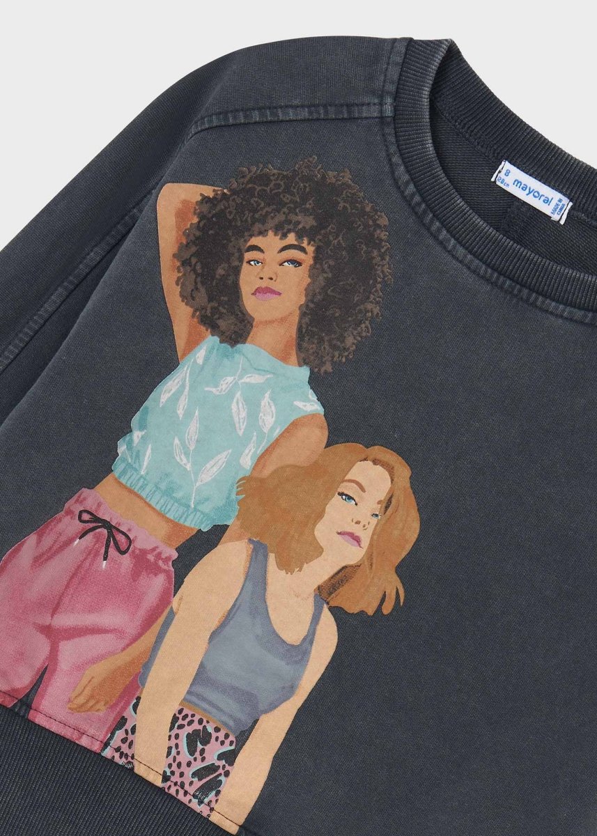 Pullover ragazza Mayoral stampata - ErreGiModaBimbo