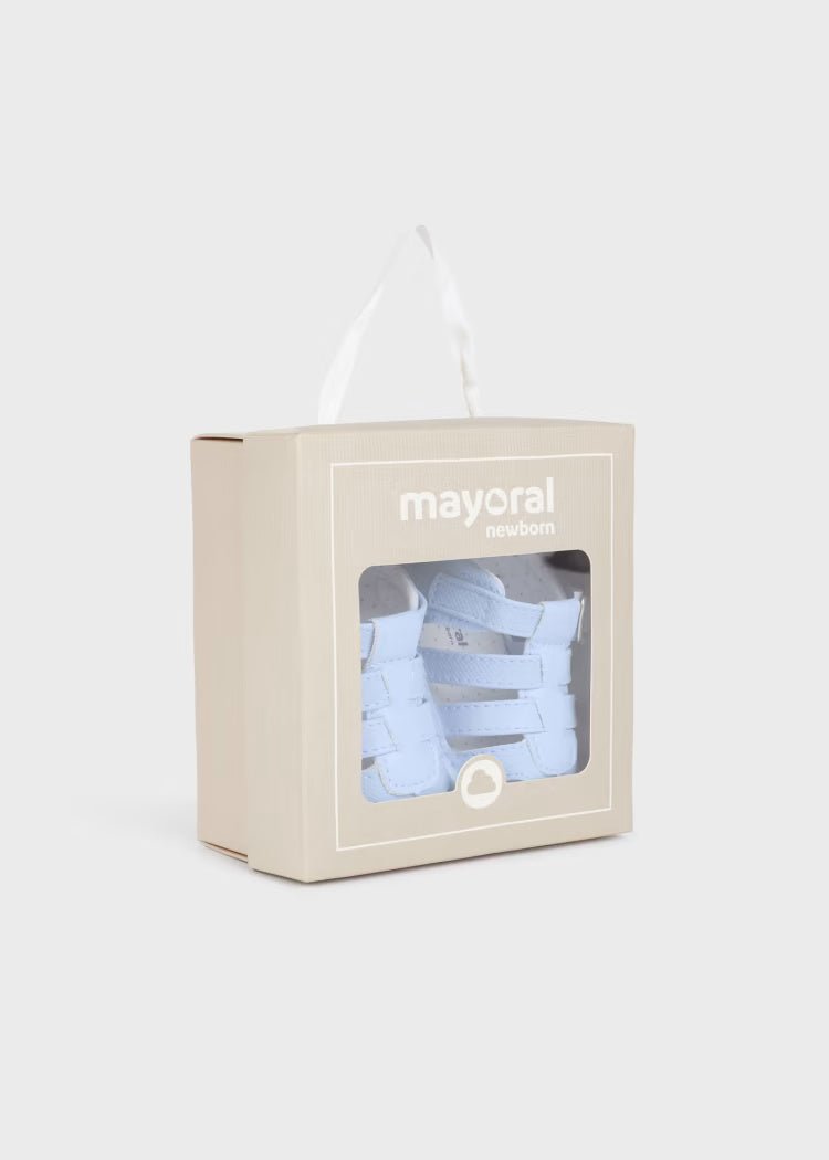 Sandali ragnetto con fibbia neonato Mayoral Newborn azzurro - ErreGiModaBimbo