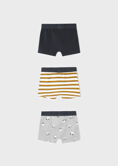 Set 3 Boxer cotone bambino Mayoral "Orso" Grigio - ErreGiModaBimbo