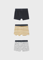 Set 3 Boxer cotone bambino Mayoral "Orso" Grigio - ErreGiModaBimbo