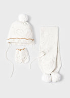 Set 3 pezzi Milk cappello sciarpa e manopole neonata Mayoral - ErreGiModaBimbo