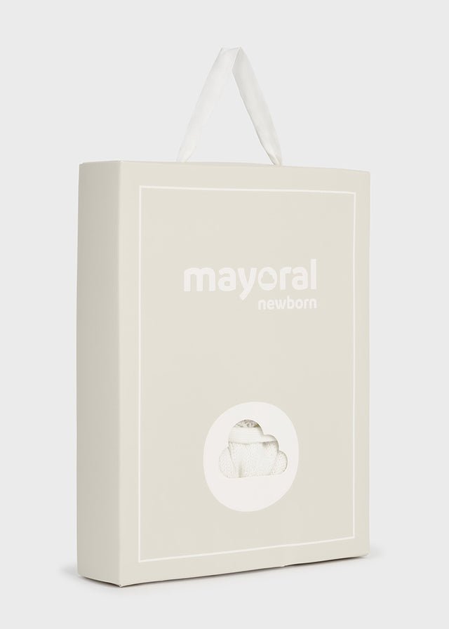 Set 3 pezzi panna cappello sciarpa e manopole neonata Mayoral - ErreGiModaBimbo