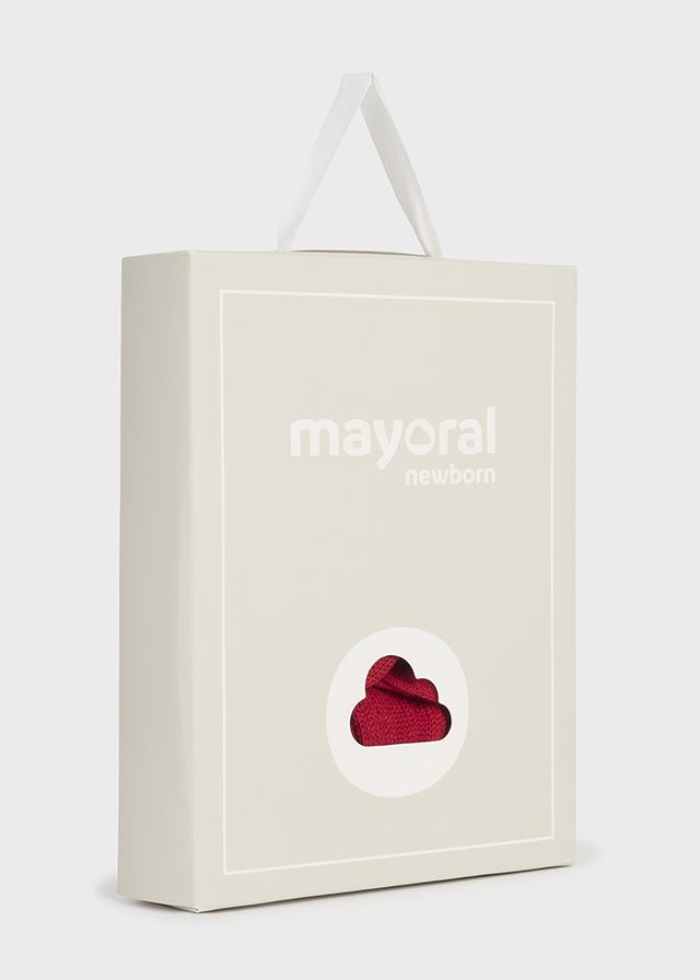 Set 3 pezzi Rosso cappello sciarpa e manopole neonata Mayoral - ErreGiModaBimbo