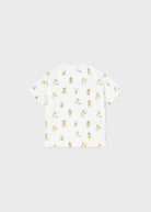 T-shirt neonato Mayoral bianca stampa cani - ErreGiModaBimbo