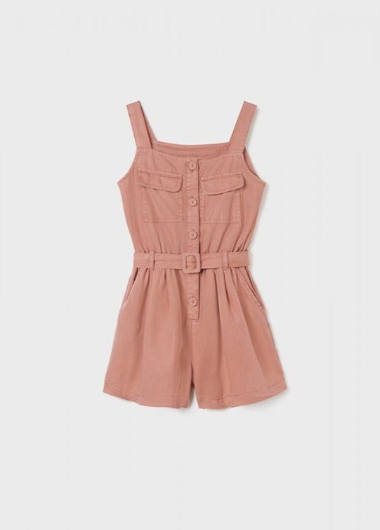 Tuta estiva con cintura ragazza Mayoral rosa cipria - ErreGiModaBimbo