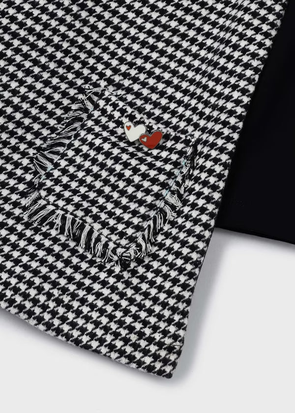 Vestito combinato bambina Mayoral fantasia pied de poule - ErreGiModaBimbo