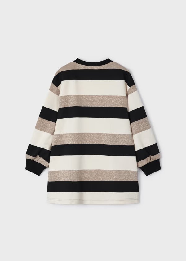 Vestito elementi decorativi bambina Mayoral fantasia righe - ErreGiModaBimbo