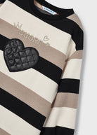 Vestito elementi decorativi bambina Mayoral fantasia righe - ErreGiModaBimbo