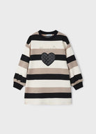 Vestito elementi decorativi bambina Mayoral fantasia righe - ErreGiModaBimbo
